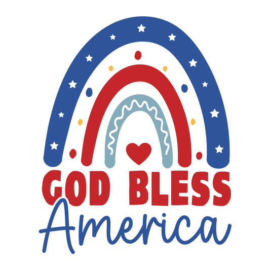 God Bless America Design - DTF Ready To Press