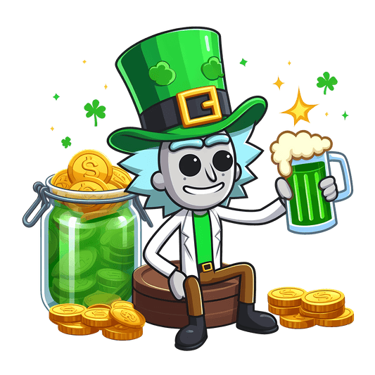 Rick Drinking Beer St Patricks Day Design - DTF Ready To Press