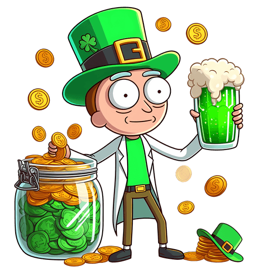 Rick And Morty Saint Patrick's Day Design - DTF Ready To Press