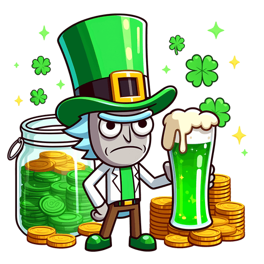 Rick And Beer Saint Patrick Day Design - DTF Ready To Press