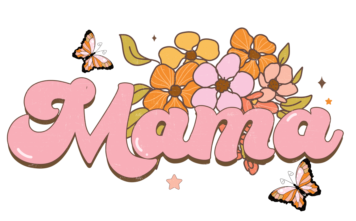 Retro Mama Design - DTF Ready To Press