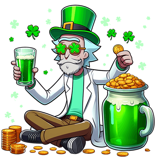 Rick Sanchez Beer St Patrick's Day Design - DTF Ready To Press