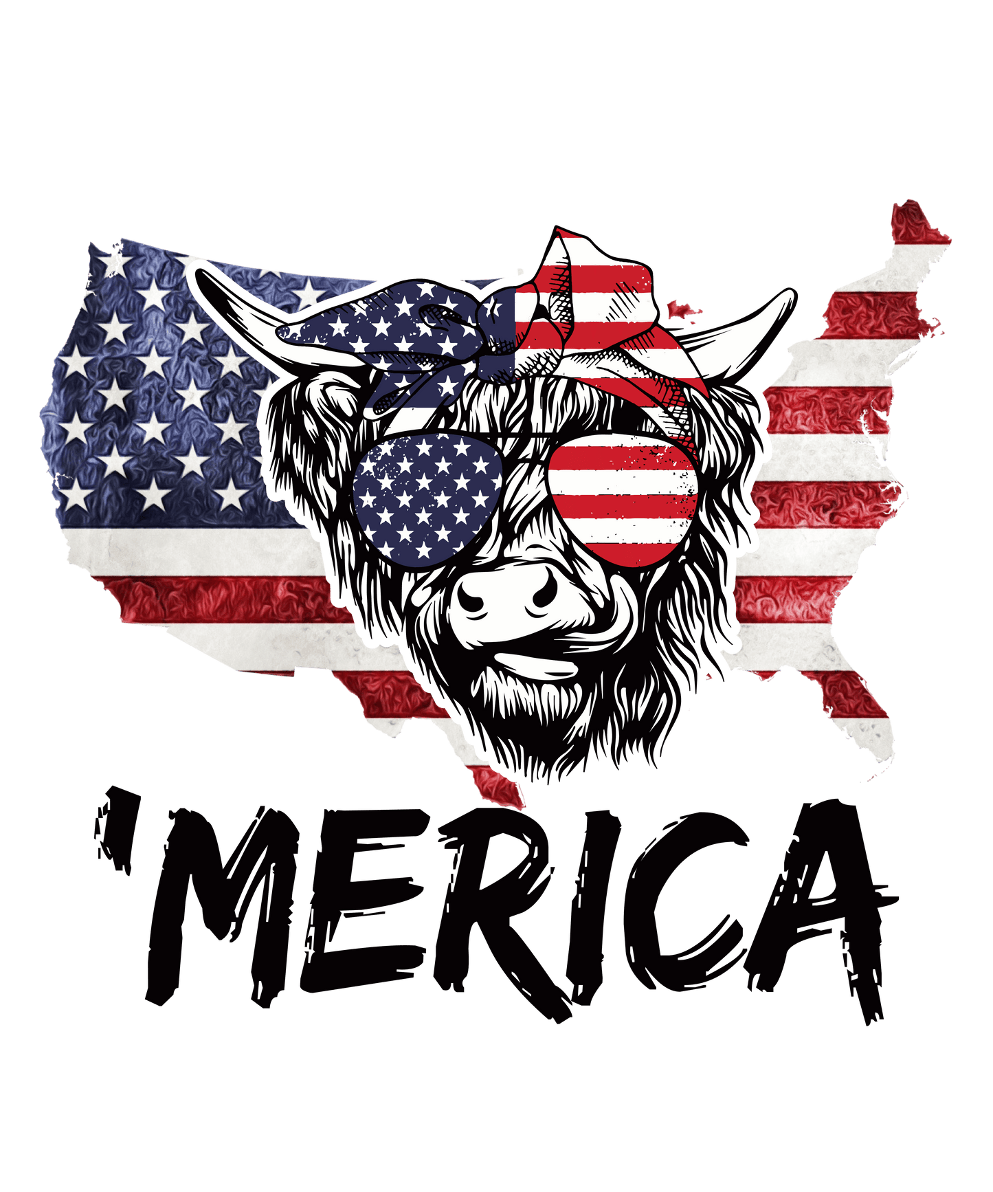 Merica 4th Of July Design - DTF Ready To Press