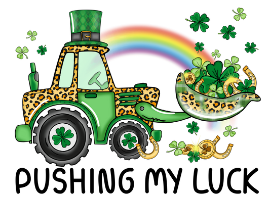 Pushing My Luck Lucky Charms Clover Truck Design - DTF Ready To Press