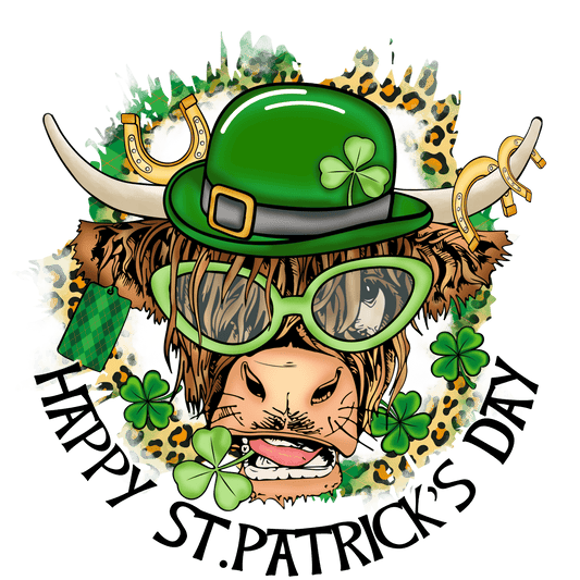 Patriks Day Cow Farm Life Design - DTF Ready To Press