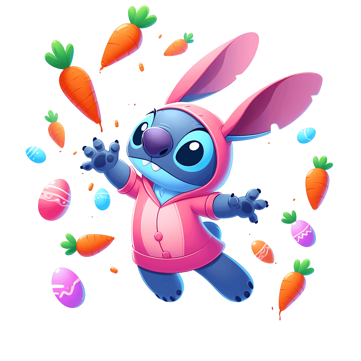 Lilo Stitch Happy Easter Design - DTF Ready To Press