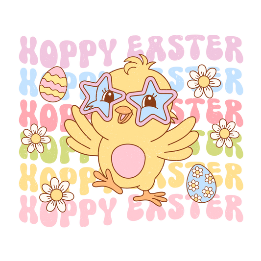 Funny Retro Hoppy Easter Design - DTF Ready To Press