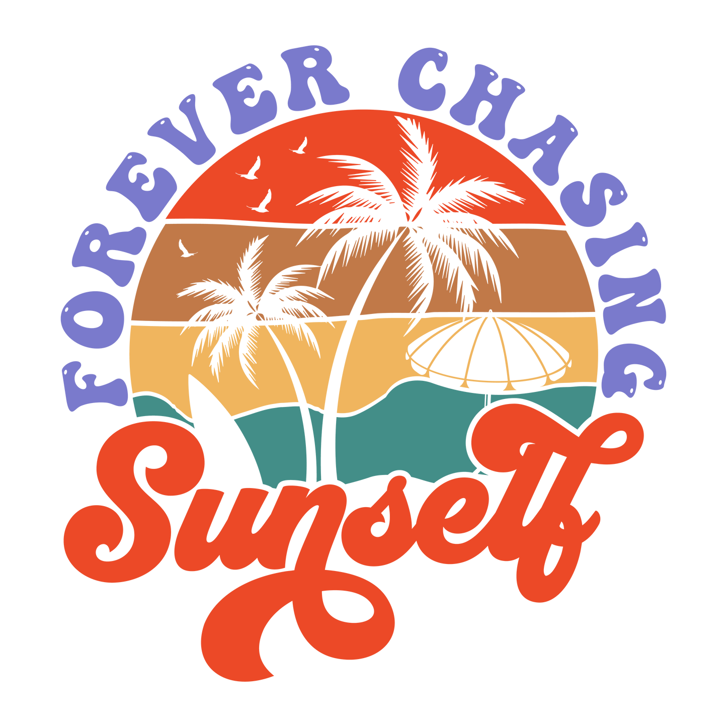 Retro Sunset Design - DTF Ready To Press