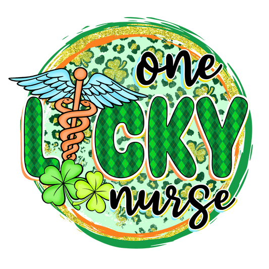 One Lucky Nurse Saint Patrick's Day Design - DTF Ready To Press