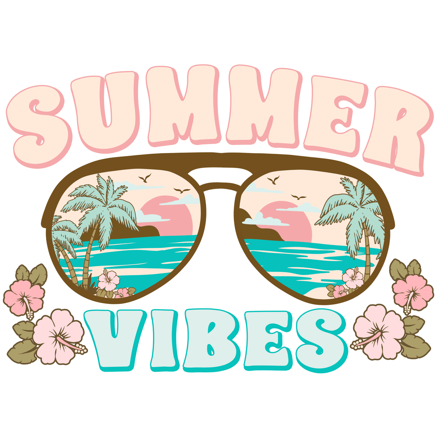 Cool Summer Vibes Design - DTF Ready To Press