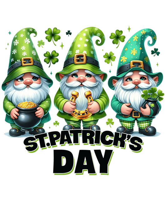 ST. Patrick's Day Cute Gnome Design - DTF Ready To Press