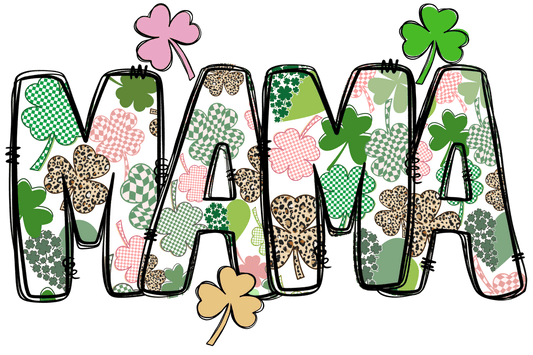 Cute Lucy Mama Saint Patricks Day Design- DTF Ready To Press