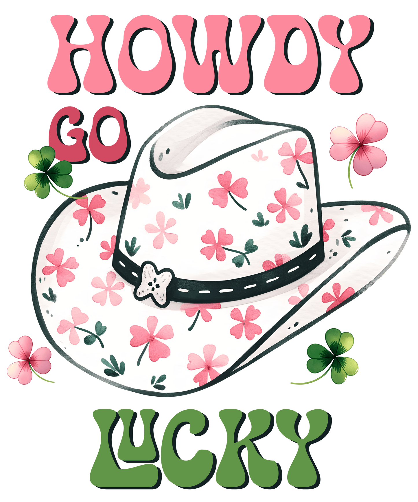 Saint Patrick's Day Cute Western Design - DTF Ready To Press