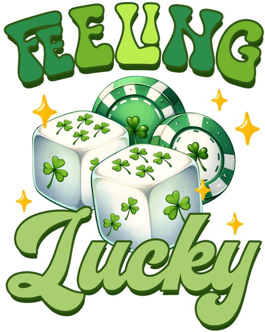 St. Paddies Day Feeling Lucy Design - DTF Ready To Press