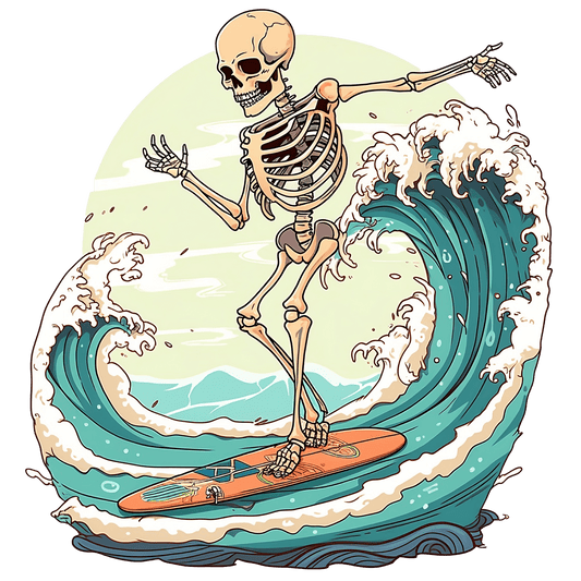 Skeleton Summer Design - DTF Ready To Press