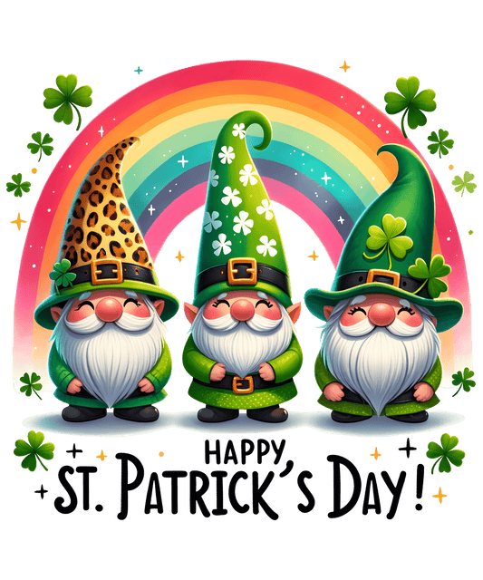 Happy ST. Patrick's Day Irish Gnome Design - DTF Ready To Press