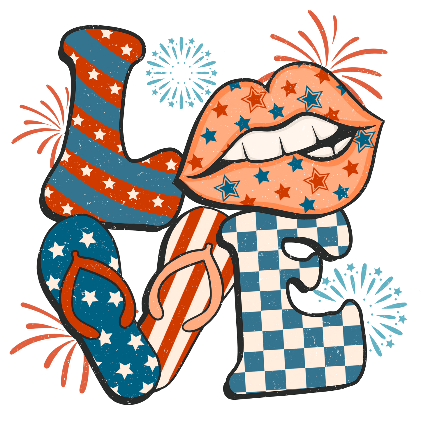 Happy 4th Of July Design - DTF Ready To Press