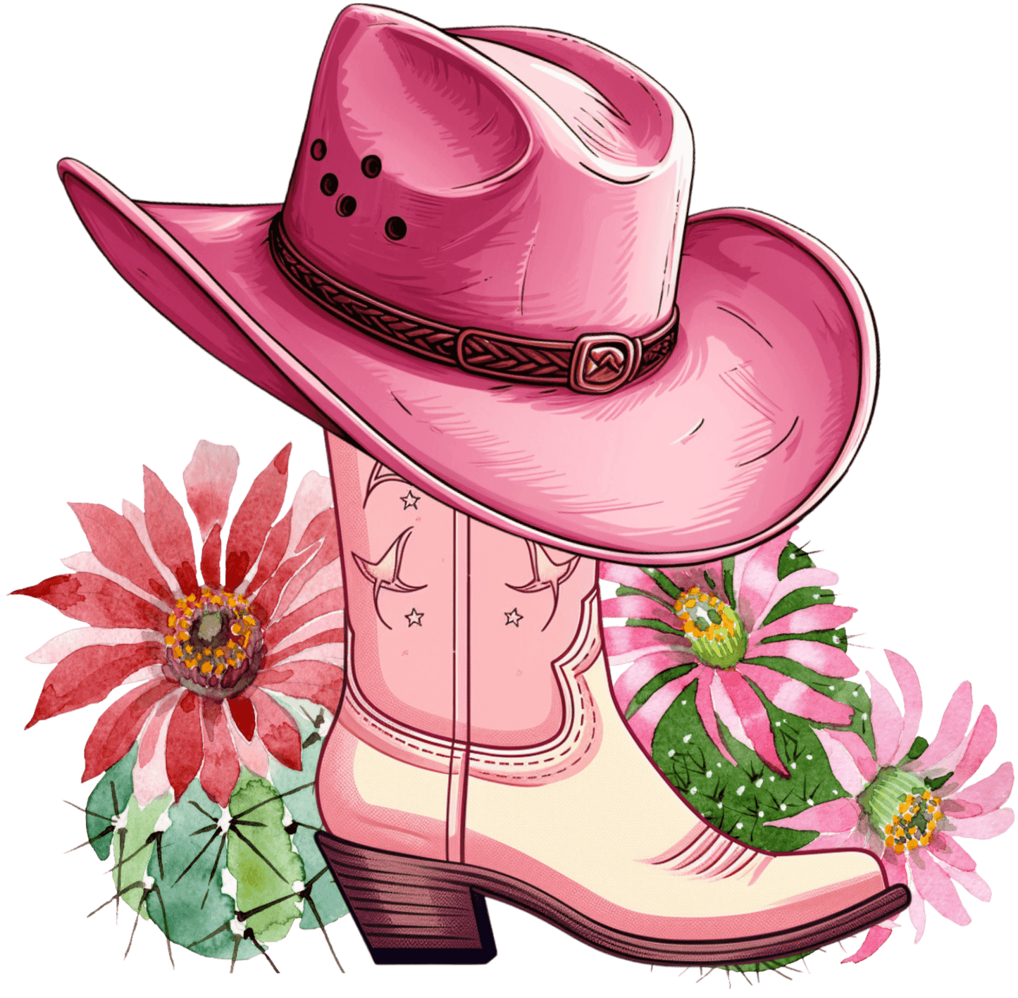 Western Cowgirl Design - DTF Ready To Press