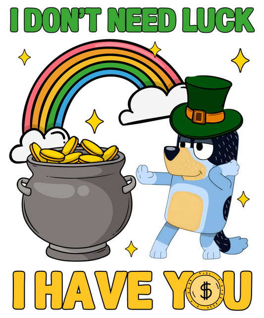 Saint Patrick's Day Cool Bluey Design - DTF Ready To Press