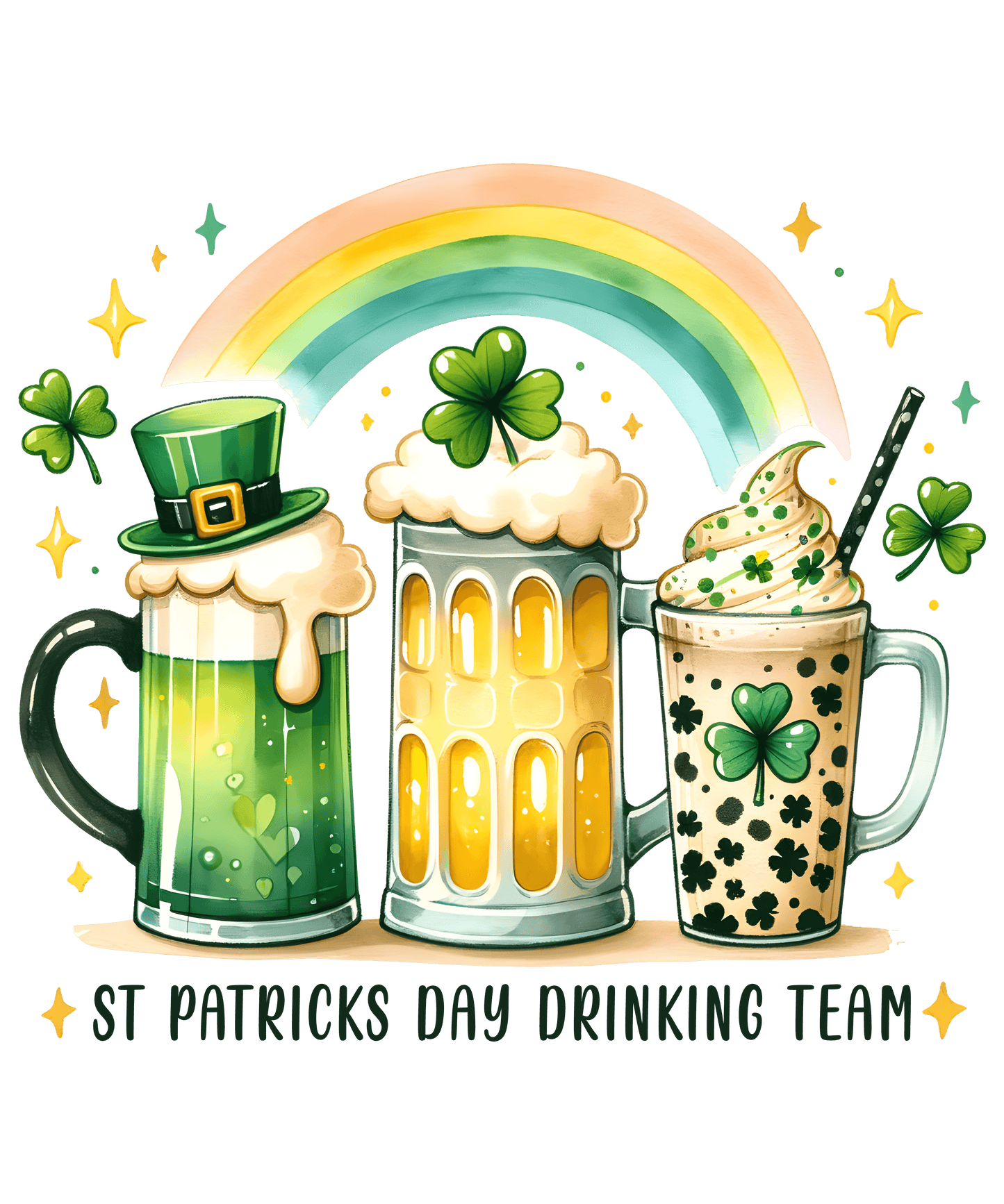 Saint Patrick's Day Funny Drinking Team Design - DTF Ready To Press