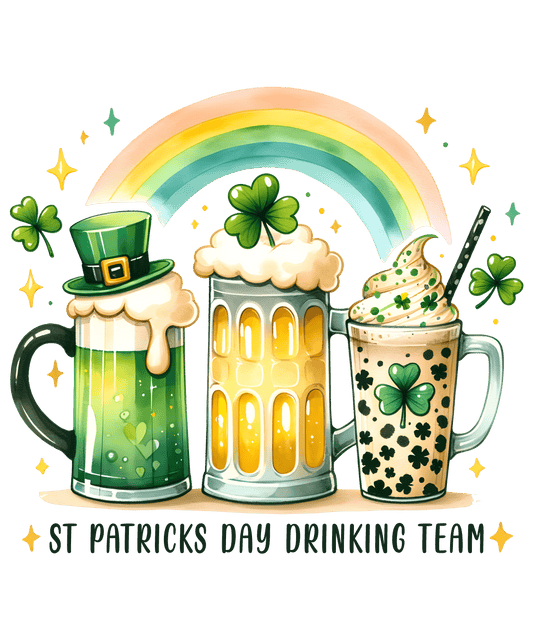 Saint Patrick's Day Funny Drinking Team Design - DTF Ready To Press