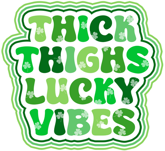 Lucky Vibes Happy St. Patrick's Day Design - DTF Ready To Press