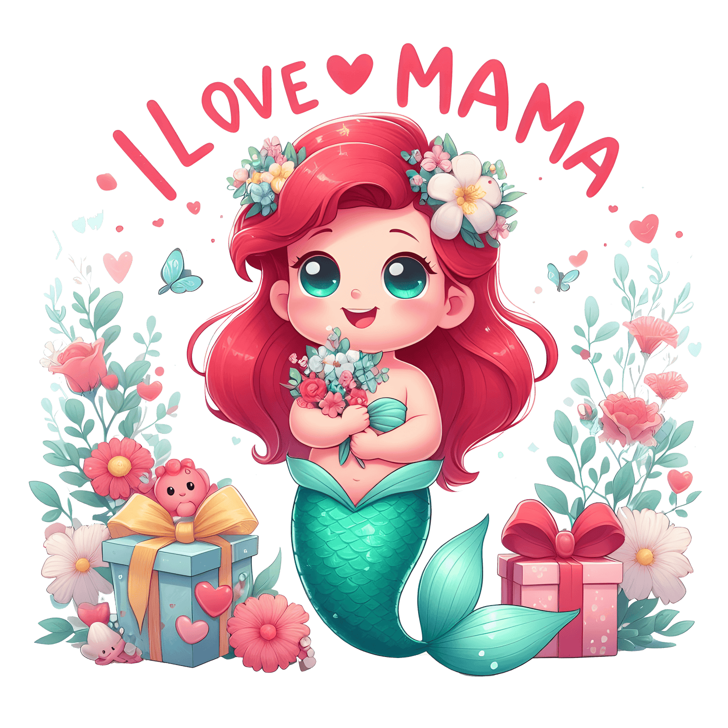 Mother's Day Mermaid Design - DTF Ready To Press