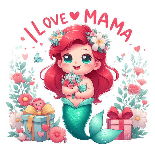 Mother's Day Mermaid Design - DTF Ready To Press