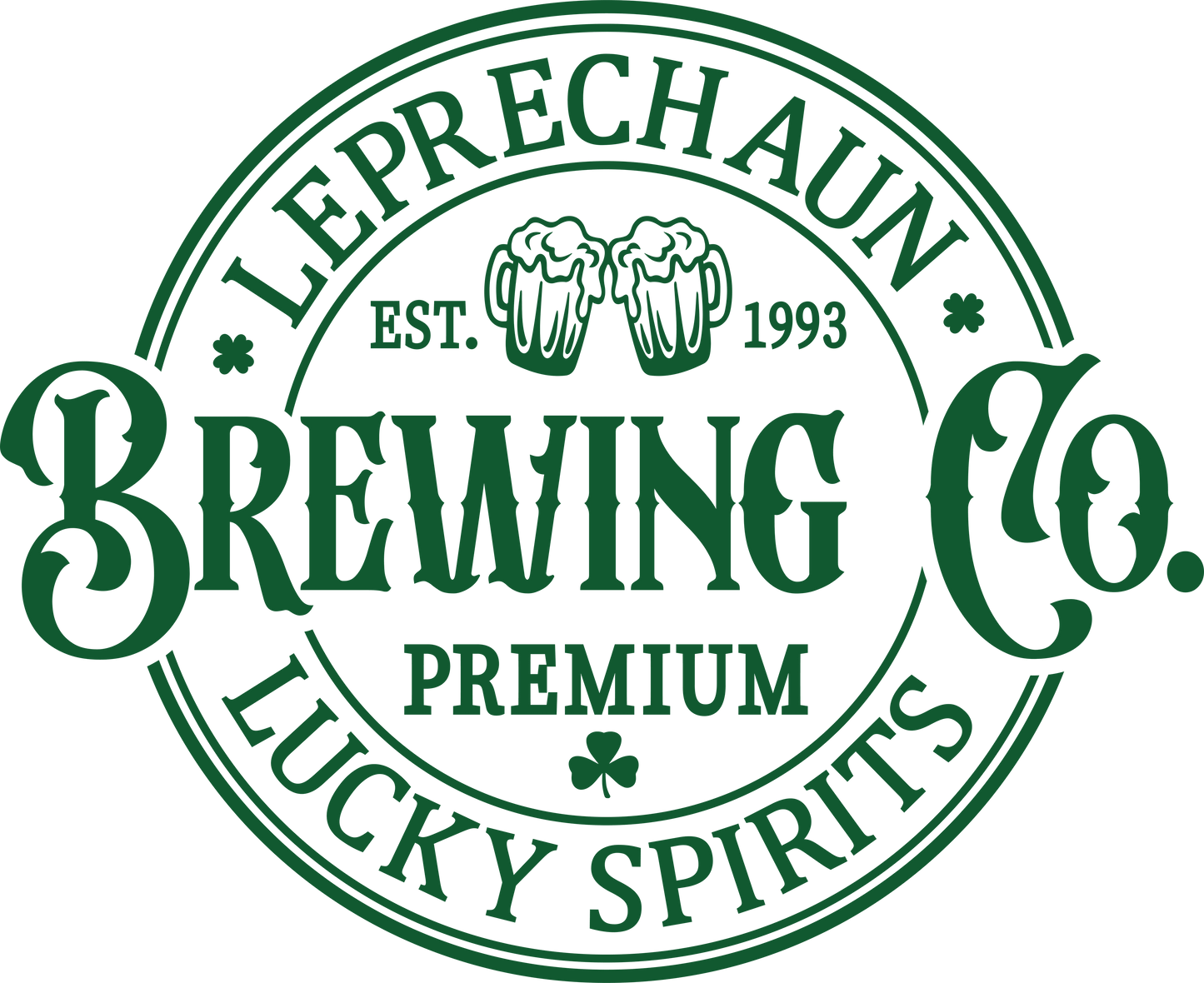 St Patrick's Day Leprechaun Brewing Co Design - DTF Ready To Press