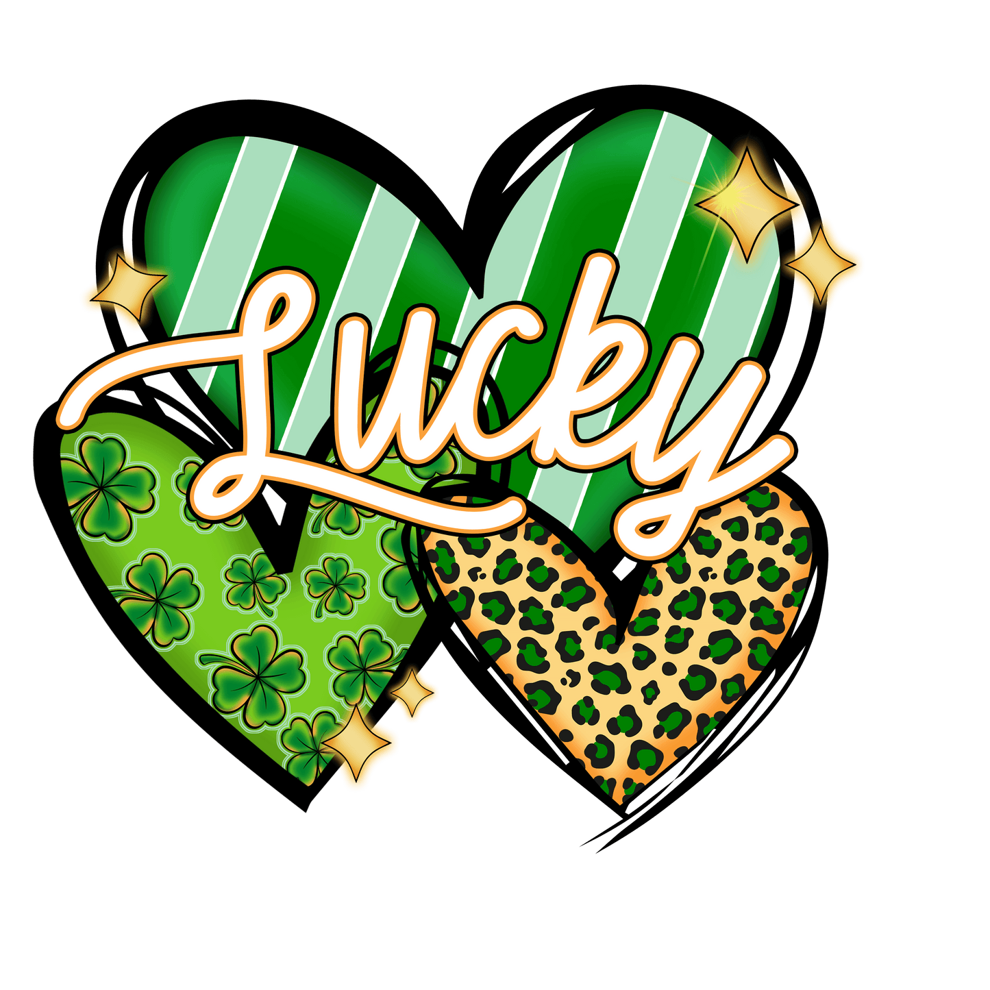 Lucky Heart Saint Patrick's Day Design - DTF Ready To Press