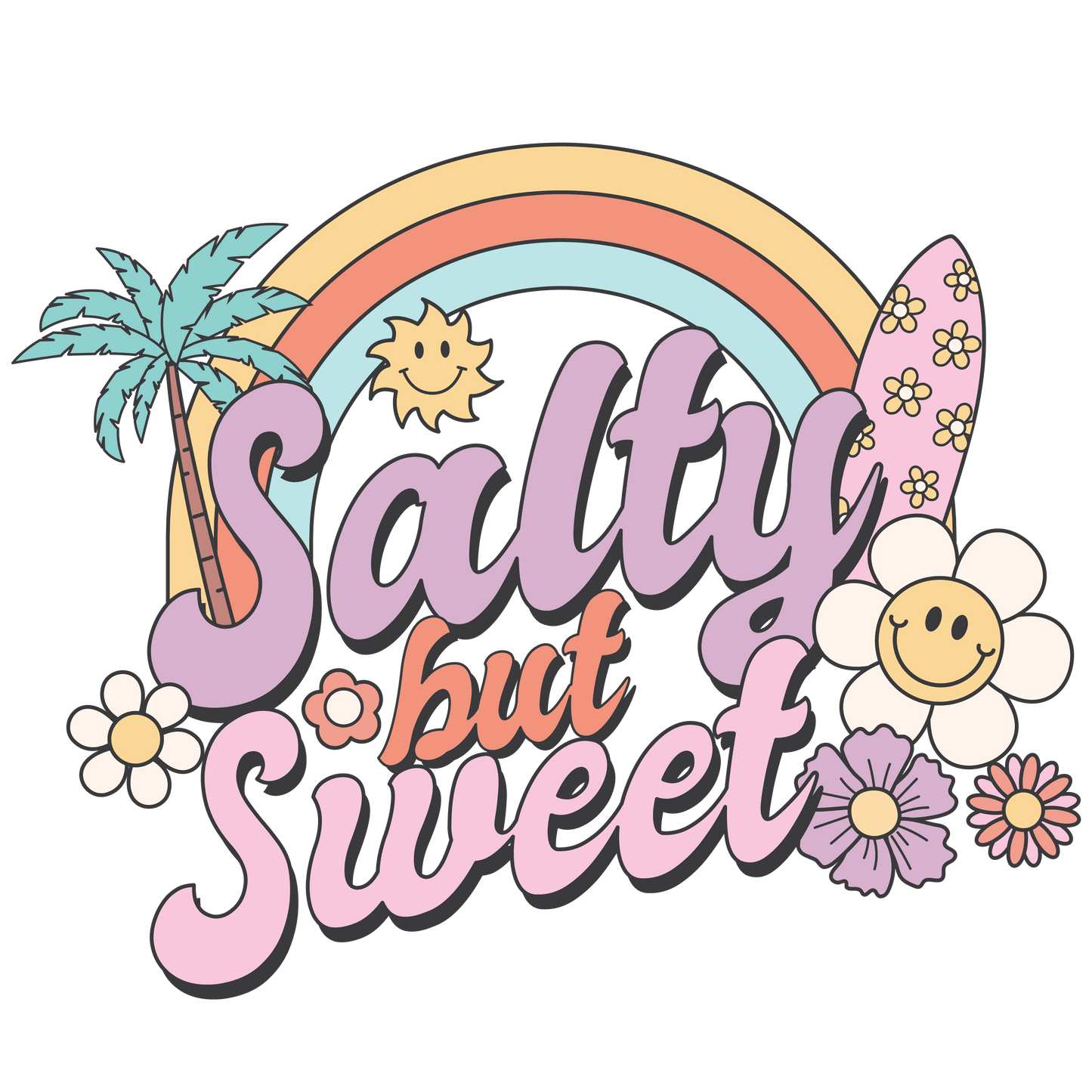 Salty But Sweet Summer Design - DTF Ready To Press