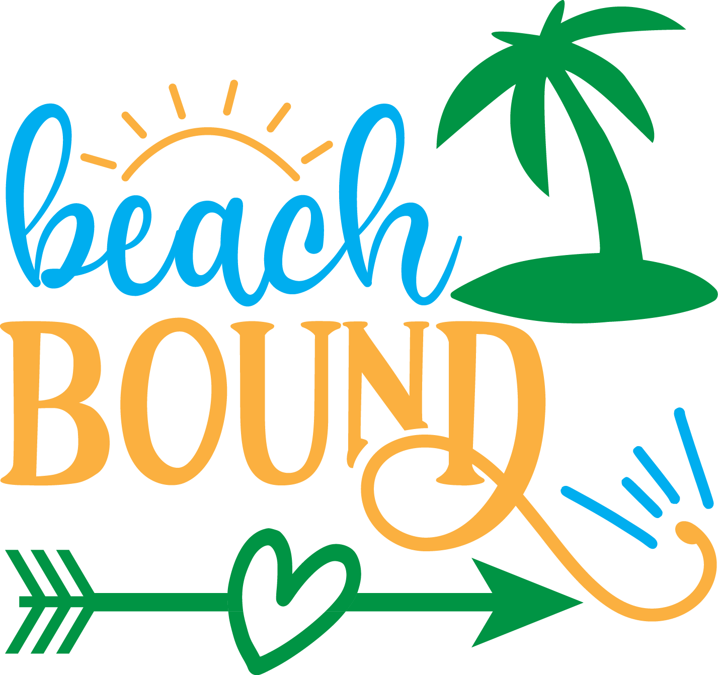 Beach Bound Design - DTF Ready To Press