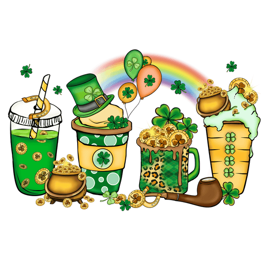 Saint Patrick's Day Drinks Design - DTF Ready To Press