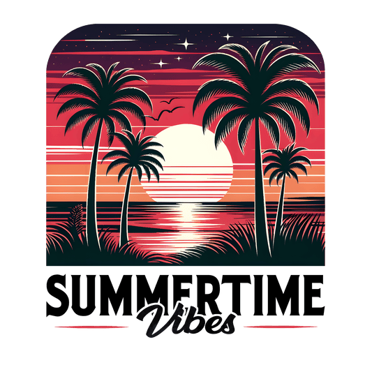 Summertime Vibes Design - DTF Ready To Press