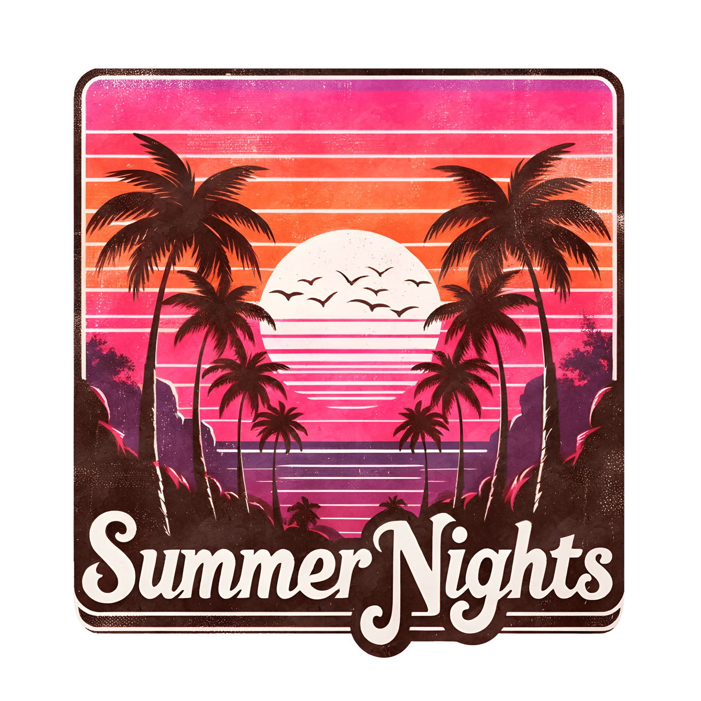 Summer Nights Design - DTF Ready To Press