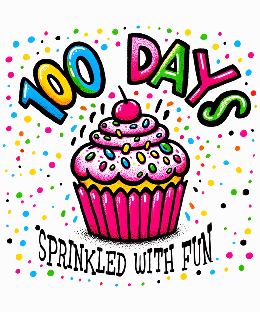 100 Days Sprinkled With Fun Design - DTF Ready To Press