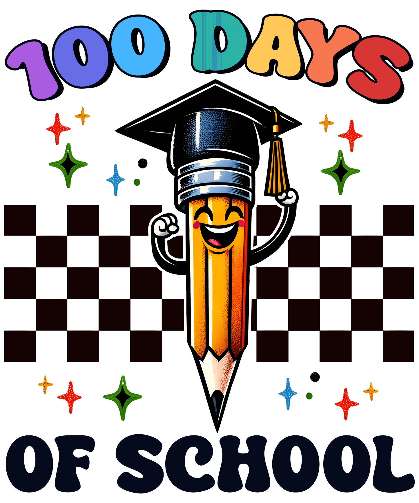 100 days of School Kids Design - DTF Ready To Press