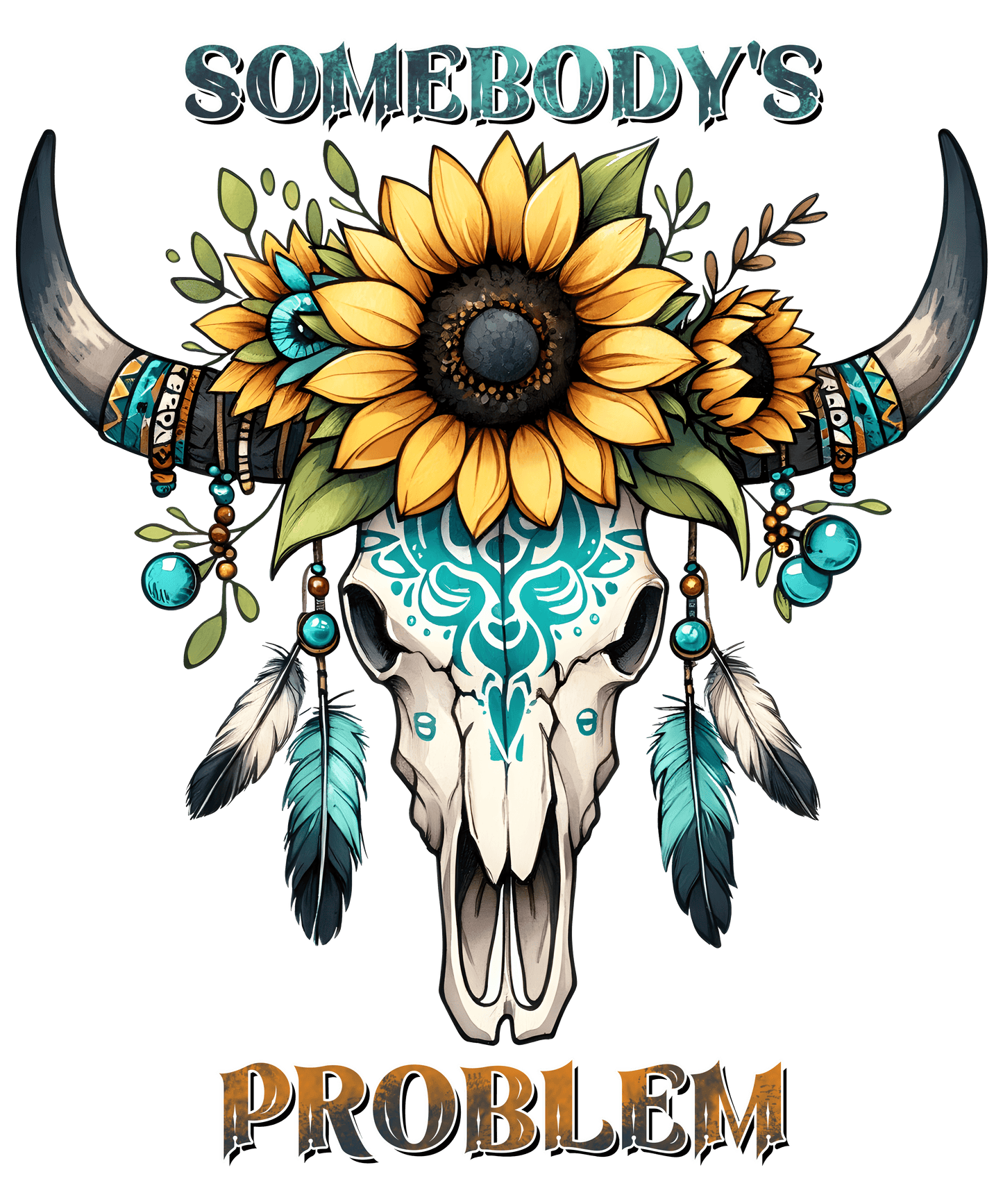 Somebody's Problem Cow Design - DTF Ready To Press
