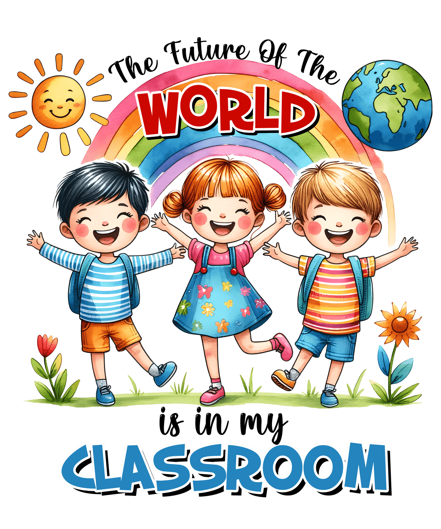 The Future Of The World Teacher Day Design - DTF Ready To Press