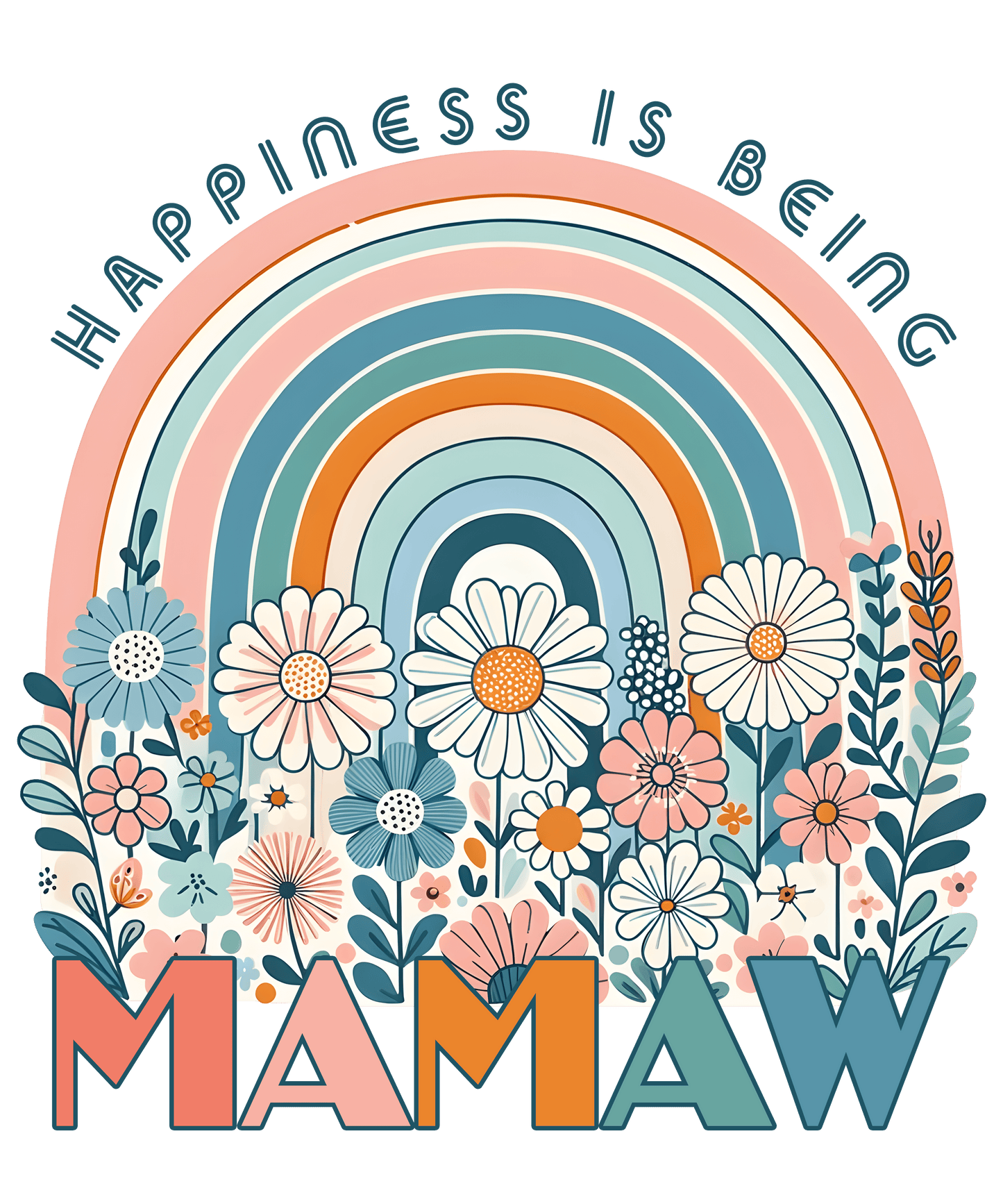 Happines Is Being MamawDesign - DTF Ready To Press