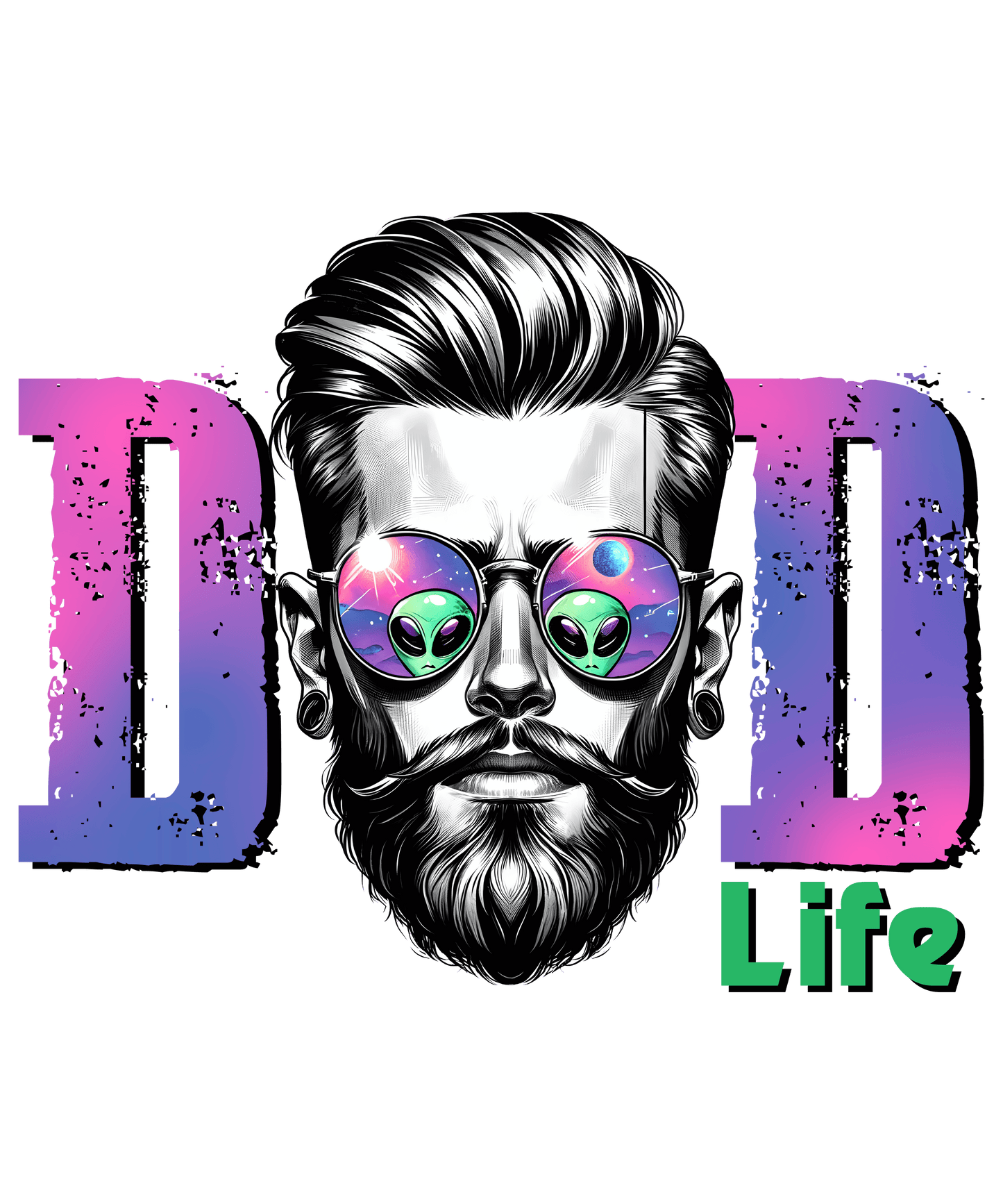 Dad Life Design - DTF Ready To Press