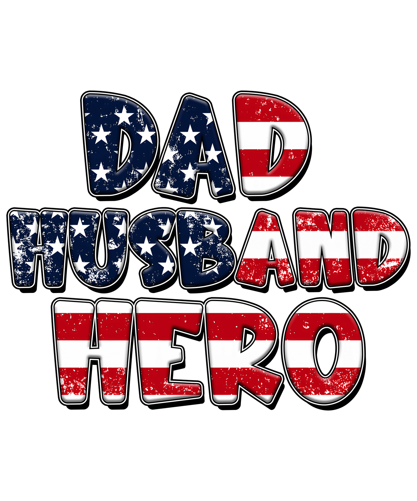 Dad Husband Hero Design - DTF Ready To Press