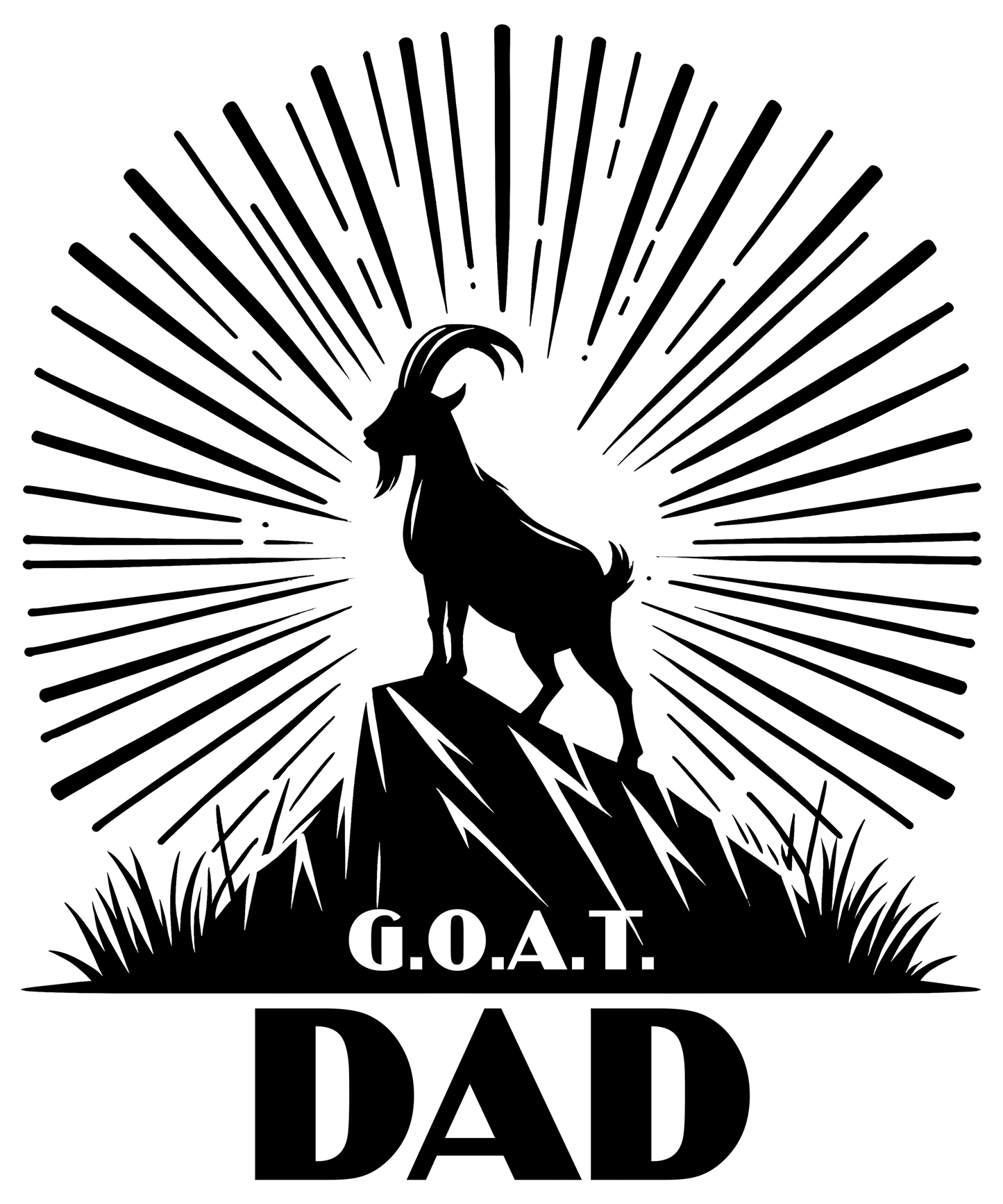 GOAT Dad Design - DTF Ready To Press