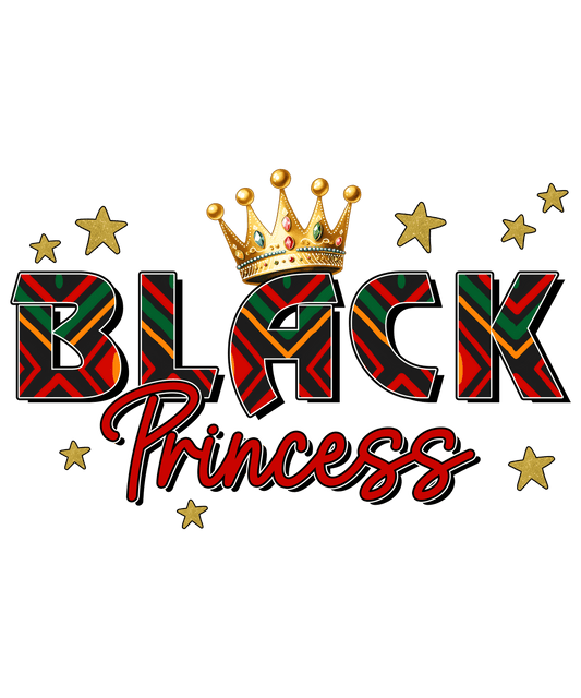 Black Princess Juneteenth Design - DTF Ready To Press