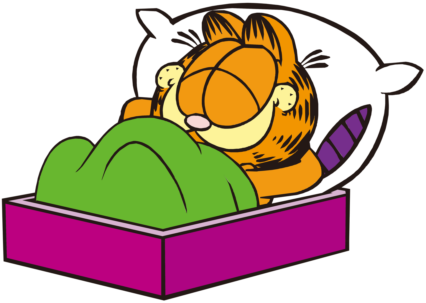 Sleeping Garfield Cartoon Design - DTF Ready To Press
