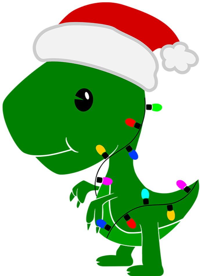 Christmas Dino Design - DTF Ready To Press