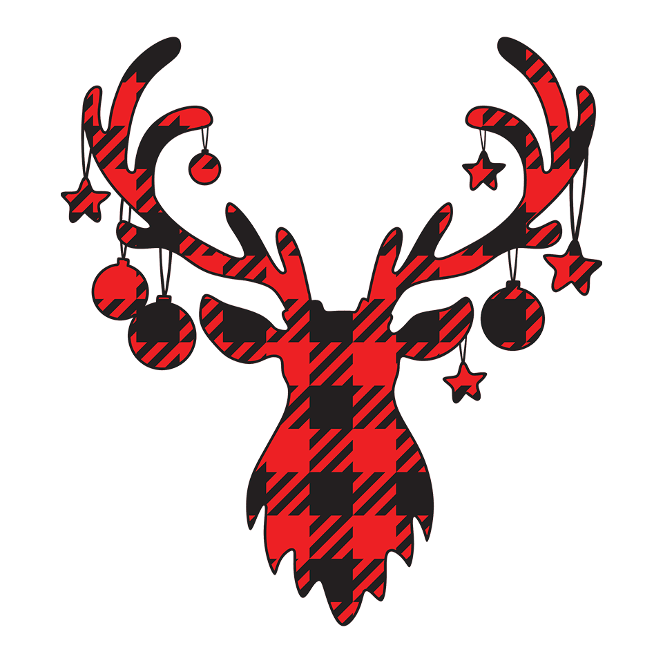 Christmas Deer Design - DTF Ready To Press