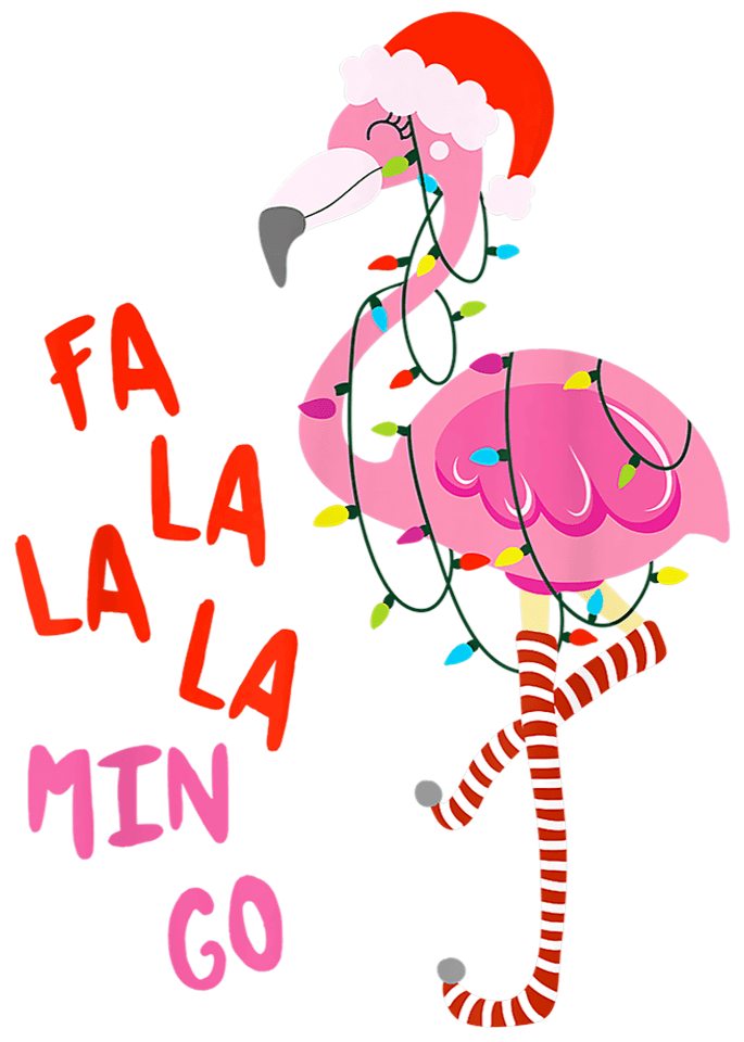 Christmas Flamingo Design - DTF Ready To Press