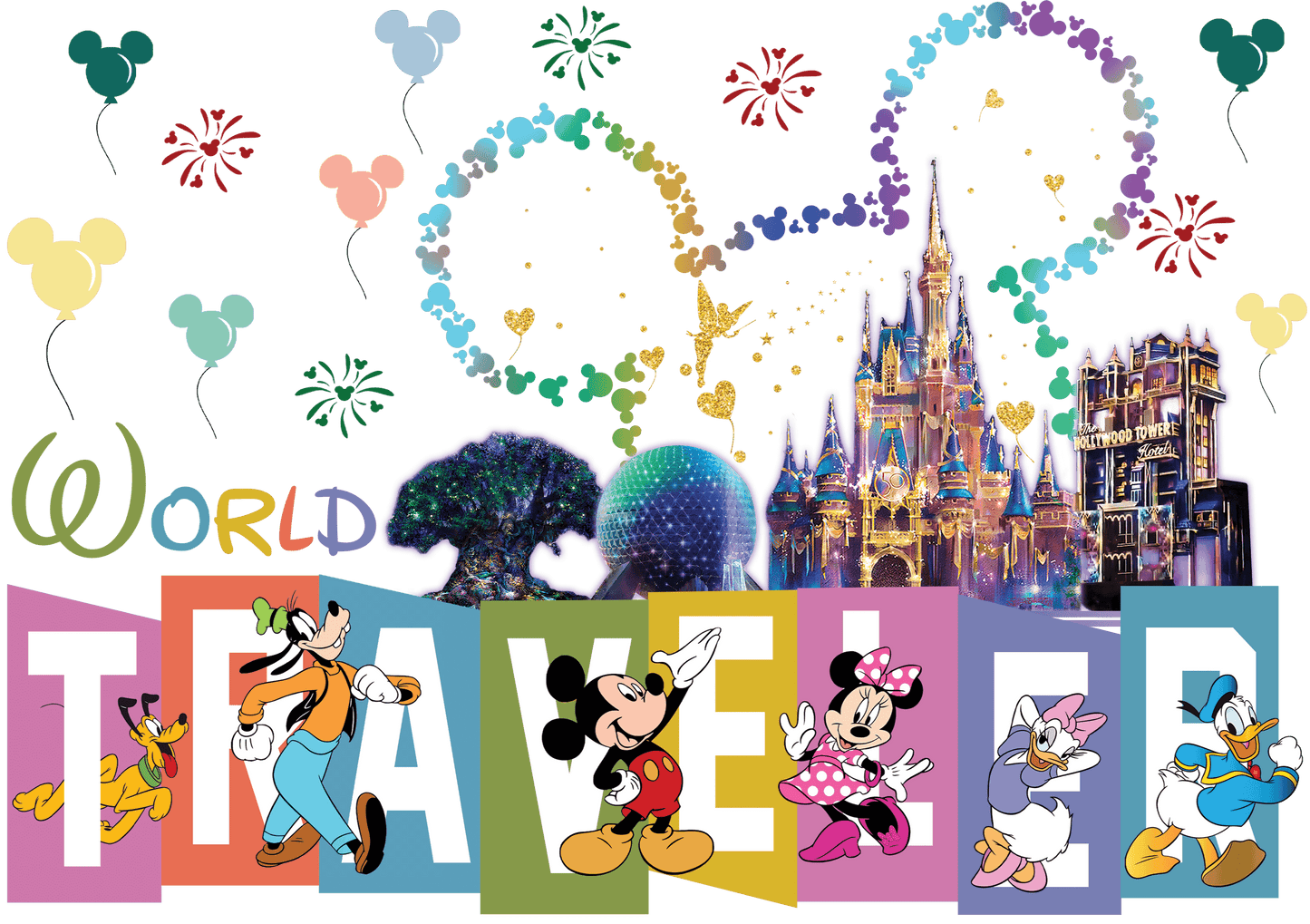 World Disney Traveler Design - DTF Ready To Press