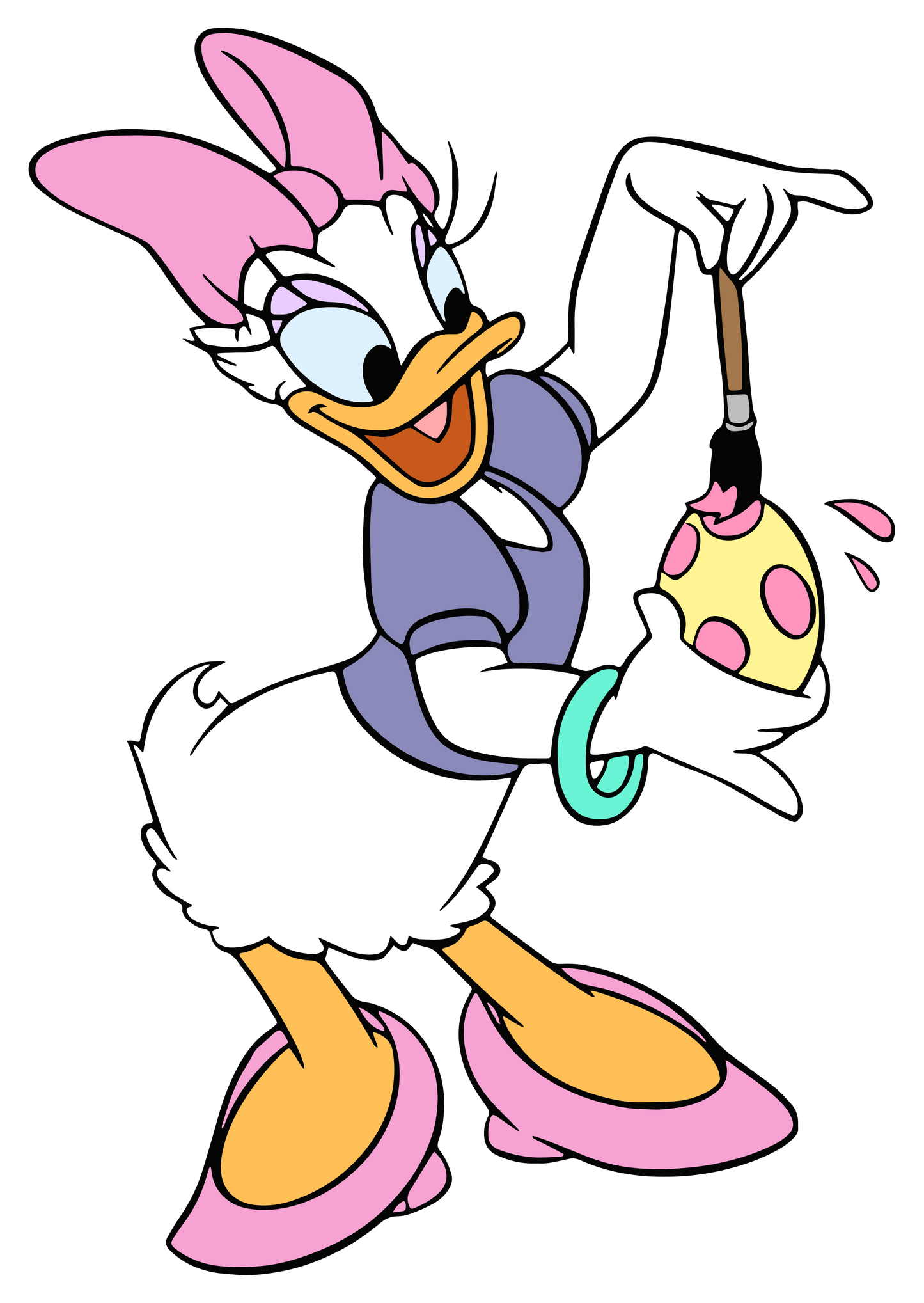 Disney Daisy Duck Easter Design - DTF Ready To Press